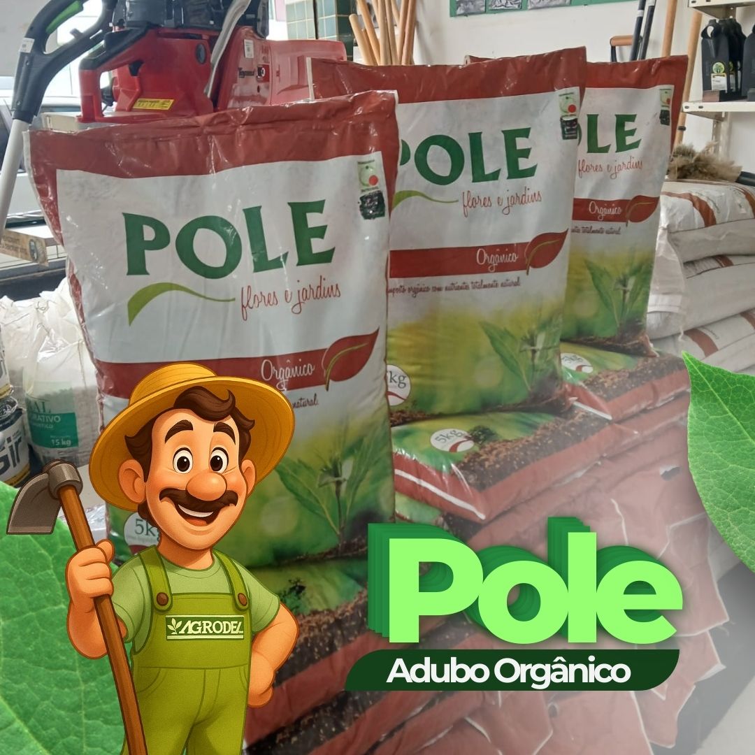 Adubo orgânico Pole para flores e jardins