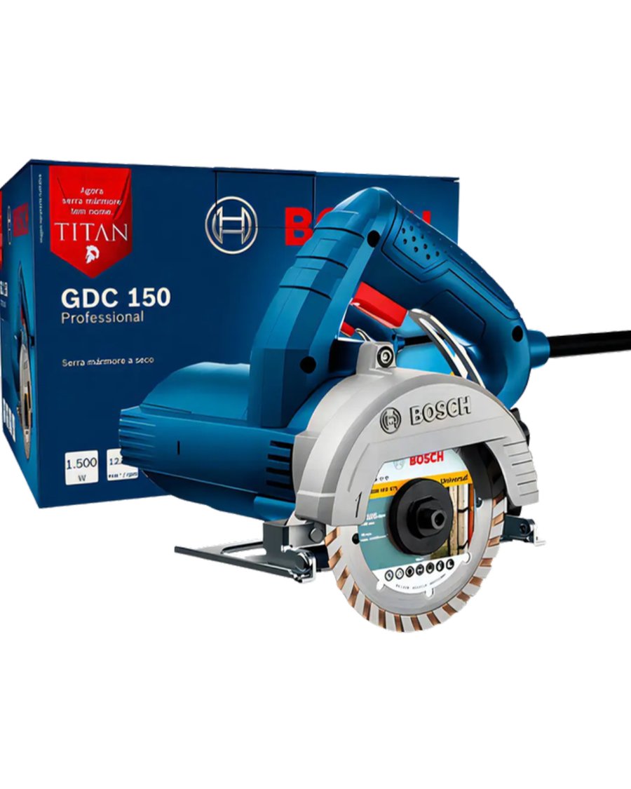 Serra mármore Bosch GDC 150 azul com caixa